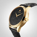Gucci G Timeless Quartz Black Dial Black Leather Strap Watch For Women - YA1264034A Buy Now By Gucci