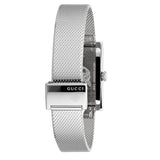 Gucci G Frame Red and Green Dial Silver Mesh Bracelet Watch For Women - YA147401 Buy Now By Gucci