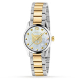 Gucci G Timeless Quartz Mother of Pearl Dial Two Tone Steel Strap Watch For Women - YA1265012 Buy Now By Gucci