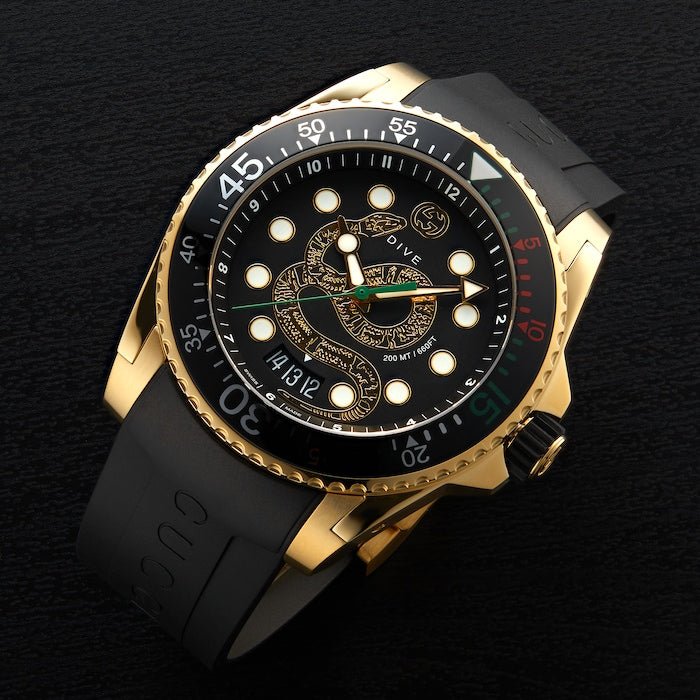 Gucci Dive Quartz Black Dial Black Rubber Strap Watch For Men - YA136219 Buy Now By Gucci