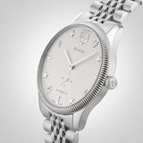 Gucci G Timeless Automatic Silver Dial Silver Steel Strap Watch for Men - YA126354 Buy Now By Gucci