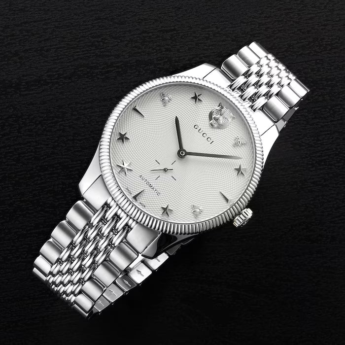 Gucci G Timeless Automatic Silver Dial Silver Steel Strap Watch for Men - YA126354 Buy Now By Gucci