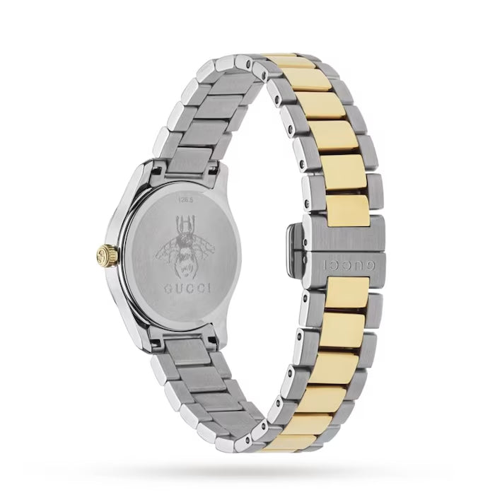 Gucci G Timeless Quartz Diamonds Silver Dial Two Tone Steel Strap Watch For Women - YA1265016 Buy Now By Gucci
