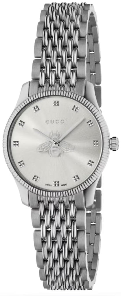 Gucci G Timeless Quartz Silver Dial Silver Steel Strap Watch For Women - YA1265019 Buy Now By Gucci