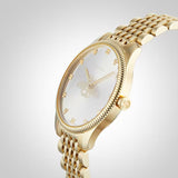 Gucci G Timeless Quartz Silver Dial Gold Steel Strap Watch For Women - YA1264155 Buy Now By Gucci