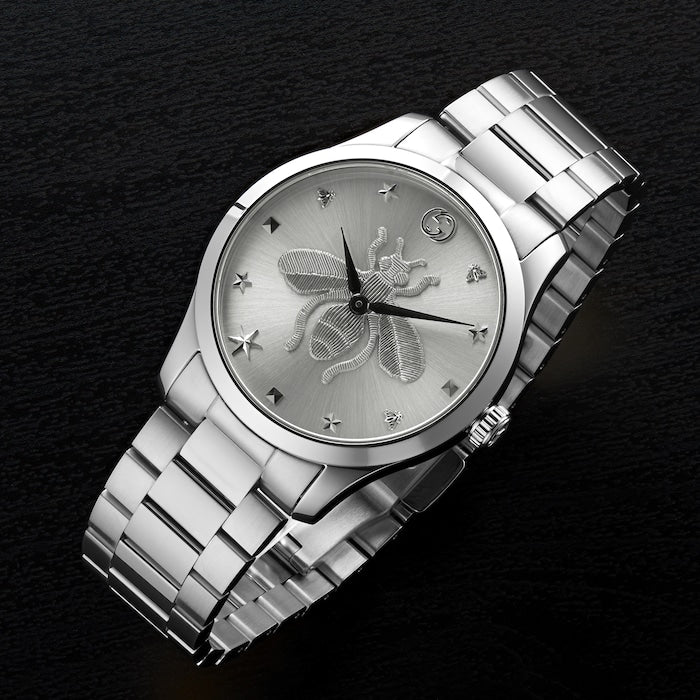 Gucci G Timeless Silver Dial Silver Steel Strap Watch For Women - YA1264126 Buy Now By Gucci