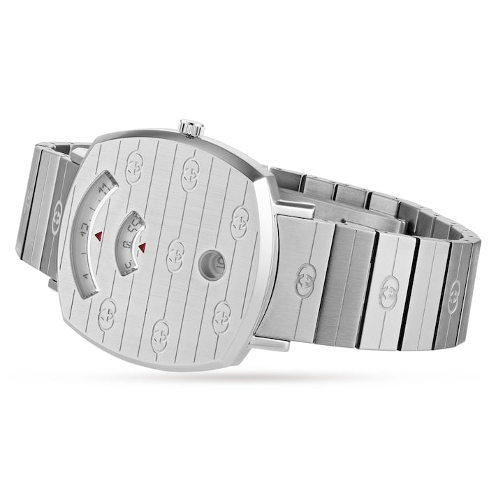 Gucci Grip Quartz Silver Dial Silver Steel Strap Watch For Women - YA157401 Buy Now By Gucci