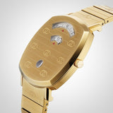 Gucci Grip Quartz Yellow Gold Dial Gold Steel Strap Unisex Watch - YA157409 Buy Now By Gucci