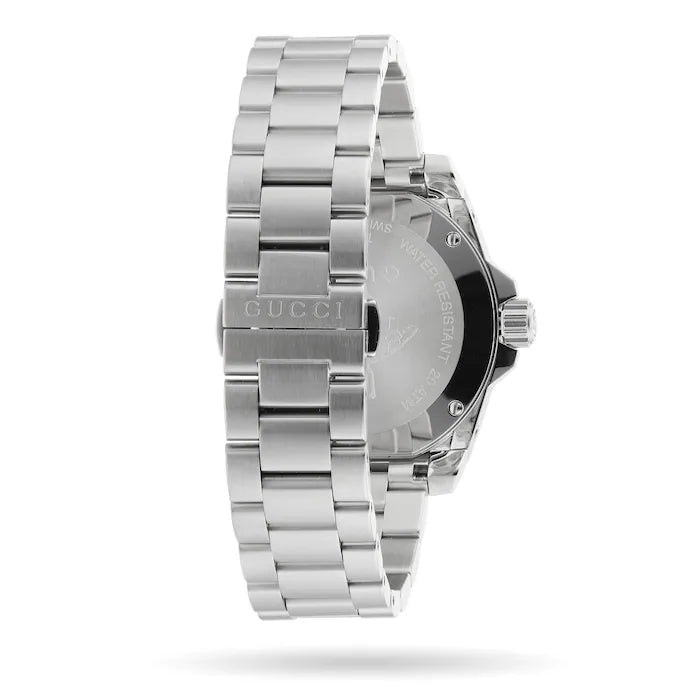 Gucci Dive Quartz White Dial Silver Steel Strap Watch For Men - YA136336 Buy Now By Gucci