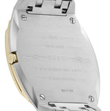 Gucci 25H Quartz Gold Dial Silver Steel Strap Watch for Men - YA163405 Buy Now By Gucci