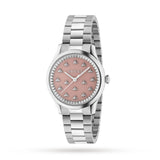 Gucci G Timeless Quartz Pink Dial Silver Steel Strap Watch for Women - YA1265033 Buy Now By Gucci