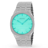 Gucci 25H Quartz Turquoise Dial Silver Steel Strap Watch For Women - YA163409 Buy Now By Gucci