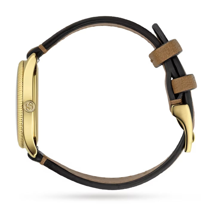 Gucci G Timeless Quartz Silver Dial Brown Leather Strap Watch For Women - YA1265022 Buy Now By Gucci