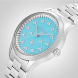 Gucci G Timeless Quartz Turquoise Dial Silver Steel Strap Unisex Watch - YA1265044 Buy Now By Gucci