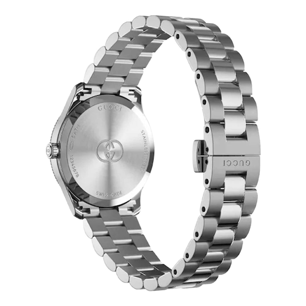 Gucci G Timeless Diamonds Mother of Pearl Pink Dial Silver Steel Strap Watch for Women - YA1265062 Buy Now By Gucci