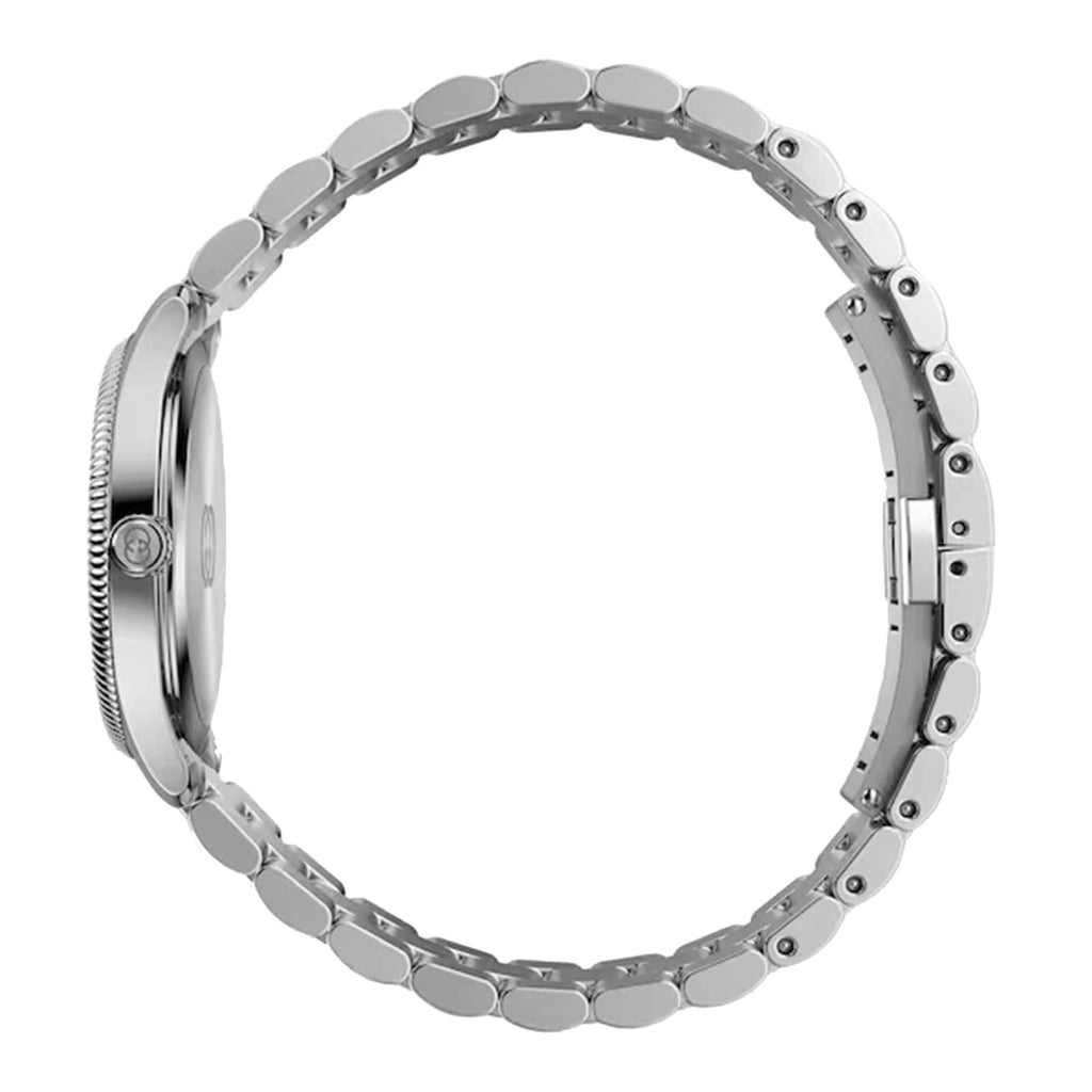 Gucci G Timeless Diamonds Mother of Pearl Pink Dial Silver Steel Strap Watch for Women - YA1265062 Buy Now By Gucci