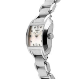 Tissot T Wave Diamonds Mother of Pearl Dial Silver Steel Strap Watch for Women - T02.1.285.74 Buy Now By Tissot