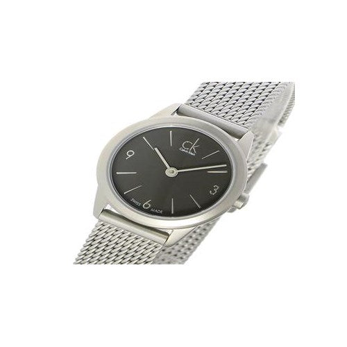 Calvin Klein Minimal Grey Dial Silver Mesh Bracelet Watch for Women - K3M53154 Buy Now By Calvin Klein