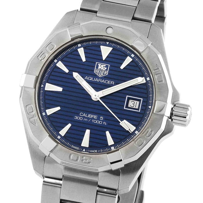 Tag Heuer Aquaracer Automatic Blue Dial Silver Steel Strap Watch for Men - WAY2112.BA0928 Buy Now By Tag Heuer