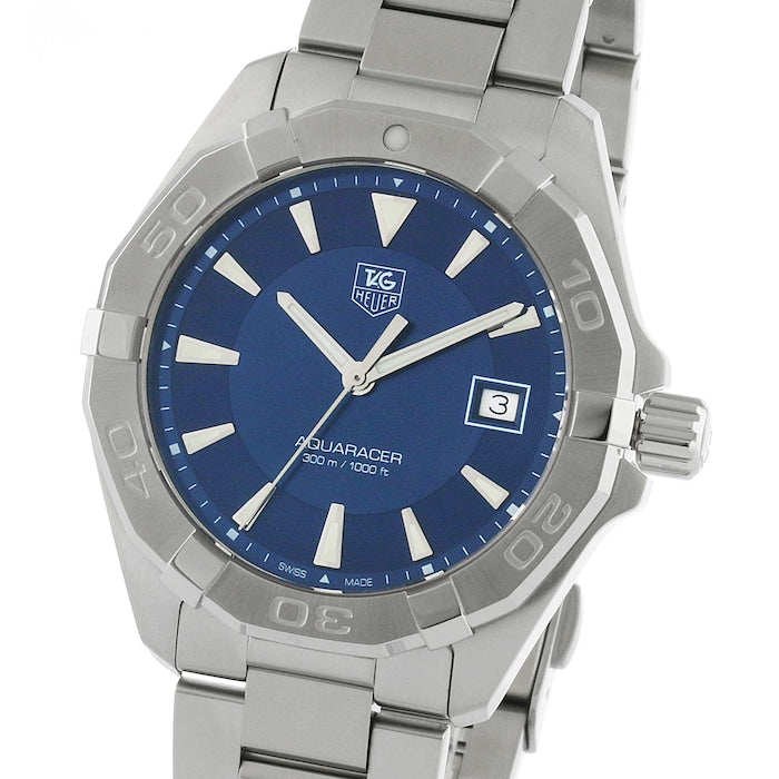 Tag Heuer Aquaracer Quartz Blue Dial Silver Steel Strap Watch for Men - WAY1112.BA0928 Buy Now By Tag Heuer