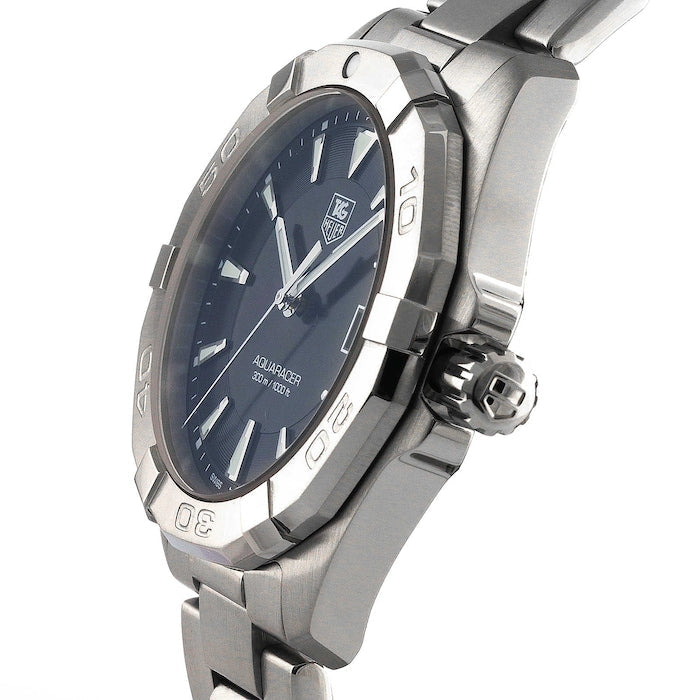 Tag Heuer Aquaracer Quartz Black Dial Silver Steel Strap Watch for Men - WAY1110.BA0928 Buy Now By Tag Heuer