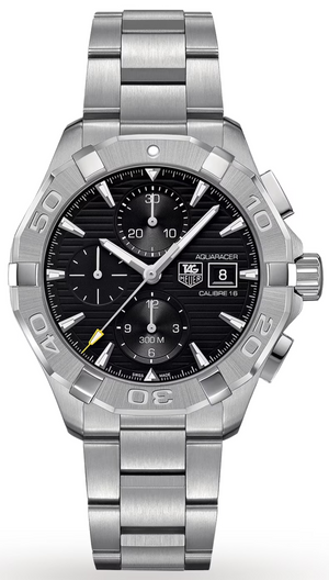 Tag Heuer Aquaracer Automatic Chronograph Black Dial Silver Steel Strap Watch for Men - CAY2110.BA0927 Buy Now By Tag Heuer