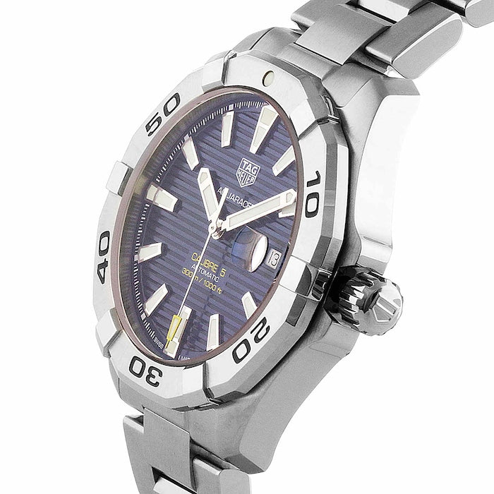 Tag Heuer Aquaracer Calibre 5 Automatic Blue Dial Silver Steel Strap Watch for Men - WAY2012.BA0927 Buy Now By Tag Heuer