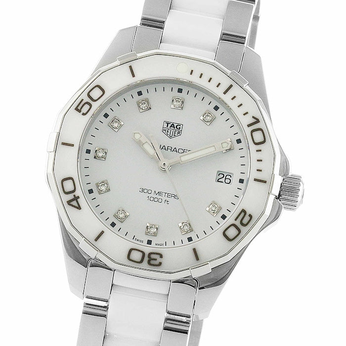 Tag Heuer Aquaracer Diamonds White Dial Two Tone Steel Strap Watch for Women - WAY131D.BA0914 Buy Now By Tag Heuer