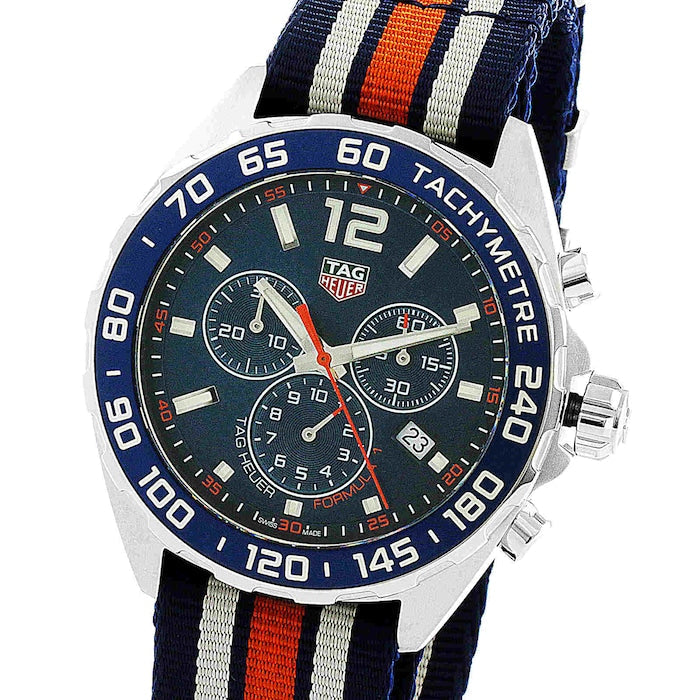 Tag Heuer Formula 1 Chronograph 43mm Blue Dial NATO Strap Watch for Men - CAZ1014.FC8196 Buy Now By Tag Heuer