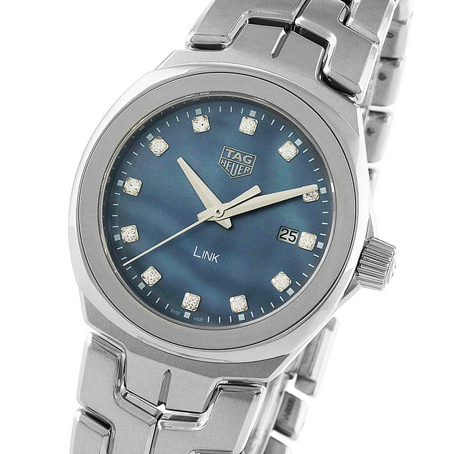 Tag Heuer Link Quartz Diamonds Blue Mother of Pearl Dial Silver Steel Strap Watch for Women - WBC1313.BA0600 Buy Now By Tag Heuer