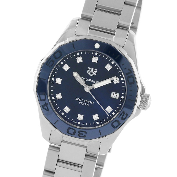 Tag Heuer Aquaracer Diamonds Blue Dial Silver Steel Strap Watch for Women - WAY131L.BA0748 Buy Now By Tag Heuer