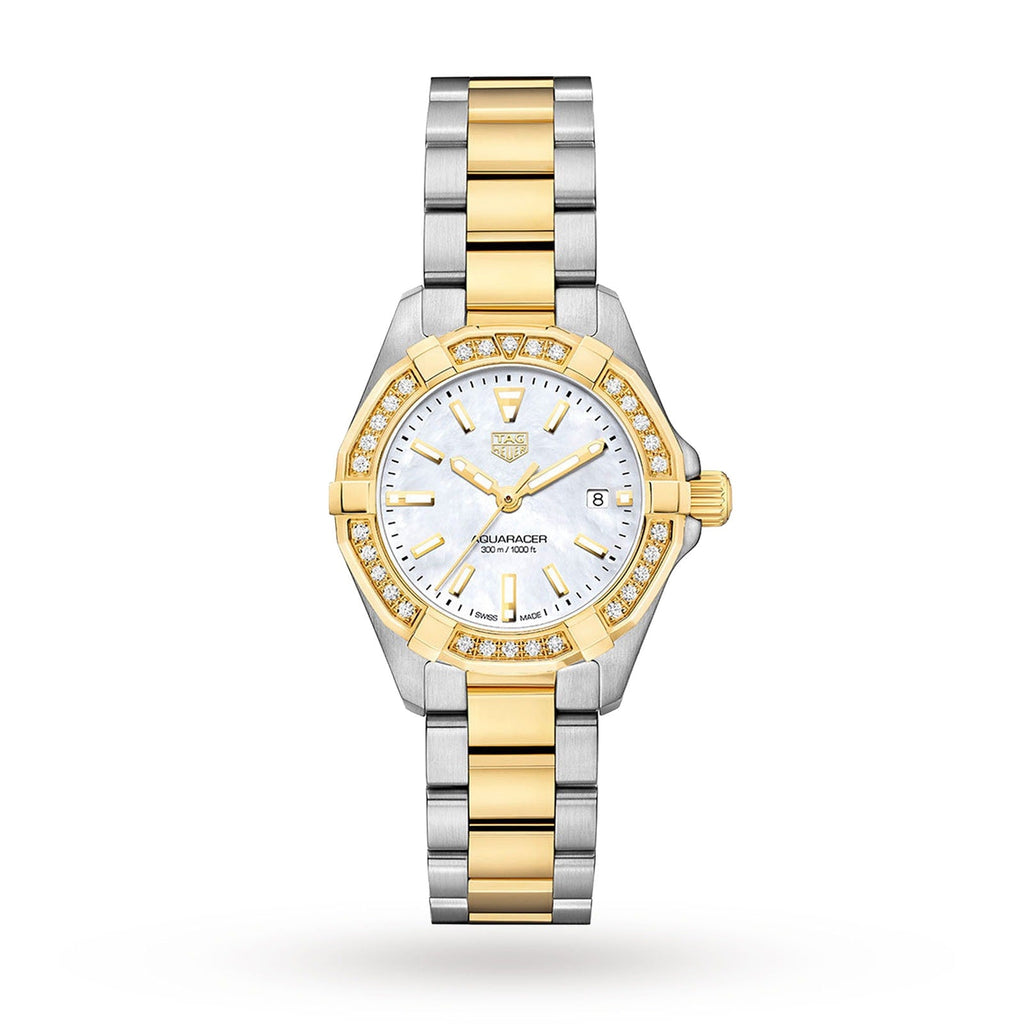Tag Heuer Aquaracer Diamonds Mother of Pearl Dial Two Tone Steel Strap Watch for Women - WBD1421.BB0321 Buy Now By Tag Heuer