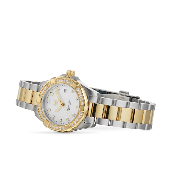 Tag Heuer Aquaracer Quartz Diamonds Mother of Pearl Dial Two Tone Steel Strap Watch for Women - WBD1423.BB0321 Buy Now By Tag Heuer
