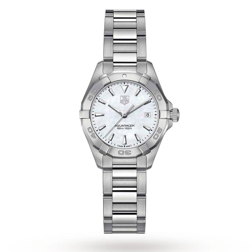 Tag Heuer Aquaracer Mother of Pearl Dial Silver Steel Strap Watch for Women - WBD131A.BA0748 Buy Now By Tag Heuer