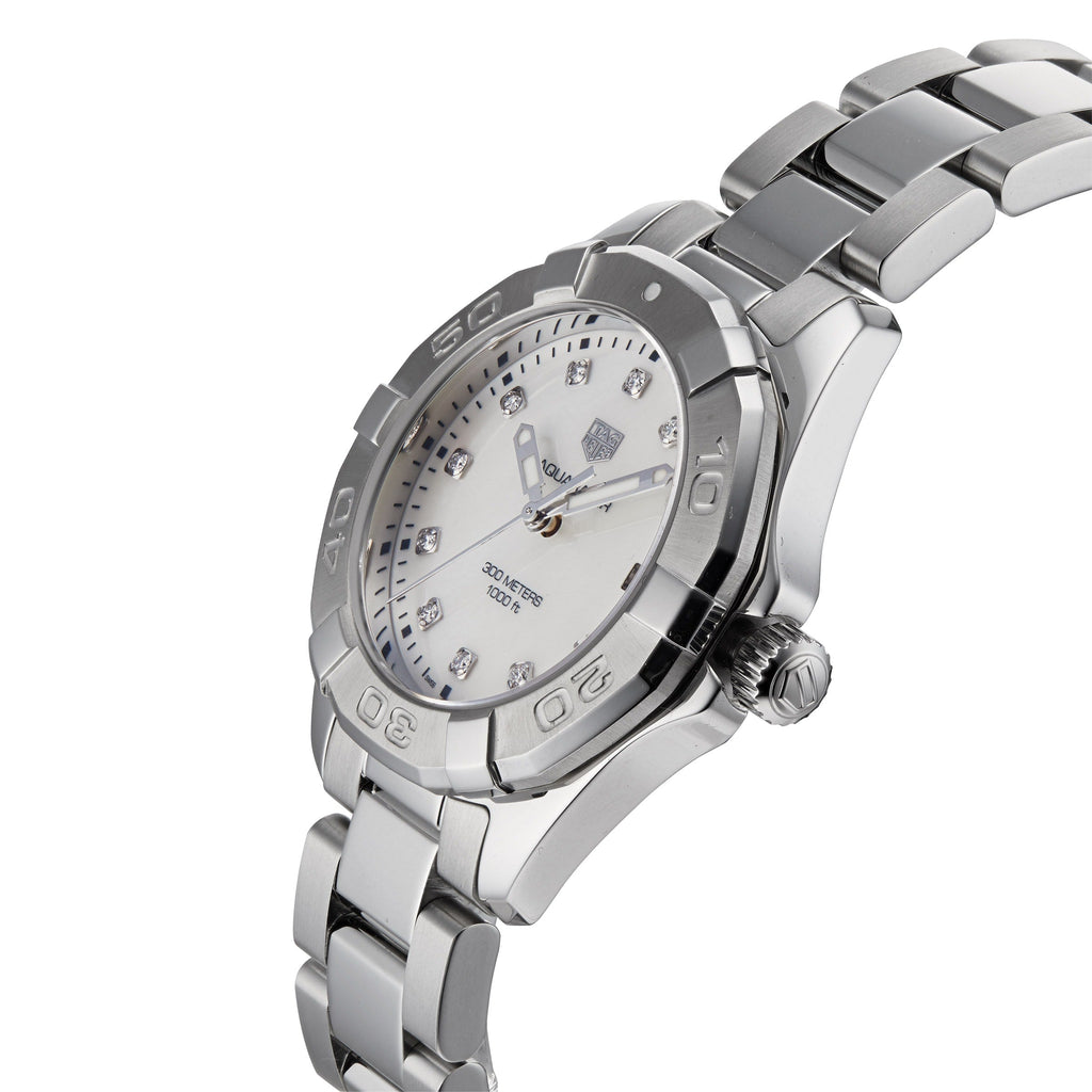 Tag Heuer Aquaracer Diamonds Mother of Pearl Dial Silver Steel Strap Watch for Women - WBD131B.BA0748 Buy Now By Tag Heuer