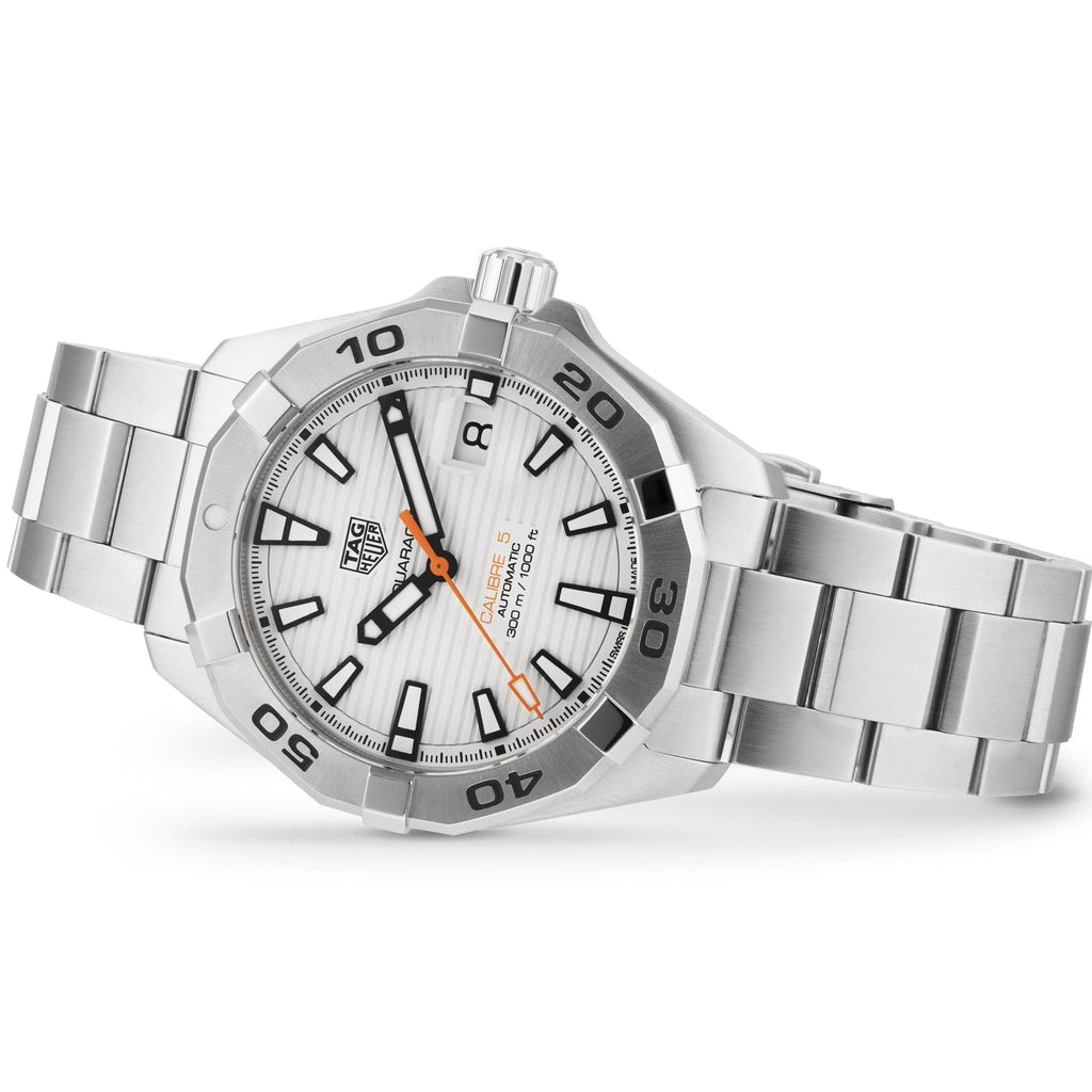 Tag Heuer Aquaracer Automatic White Dial Silver Steel Strap Watch for Men - WBD2111.BA0928 Buy Now By Tag Heuer