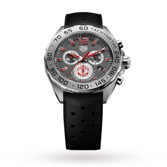 Tag Heuer Formula 1 Manchester United Special Edition Grey Dial Black Silicone Strap Watch for Men - CAZ101M.FT8024 Buy Now By Tag Heuer