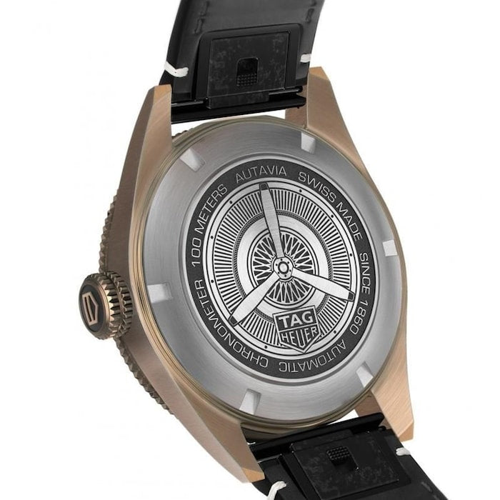 Tag Heuer Autavia Calibre 5 Automatic Olive Green Dial Green Leather Strap Watch for Men - WBE5190.FC8268 Buy Now By Tag Heuer