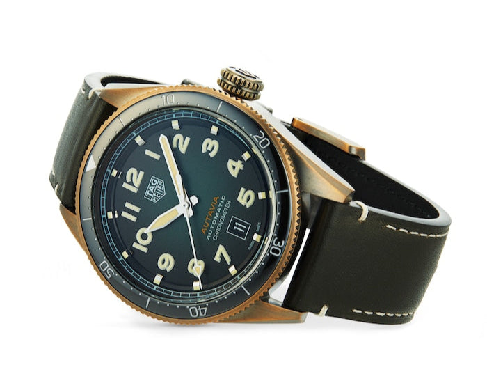 Tag Heuer Autavia Olive Green Dial Watch for Men - WBE5190.FC8268