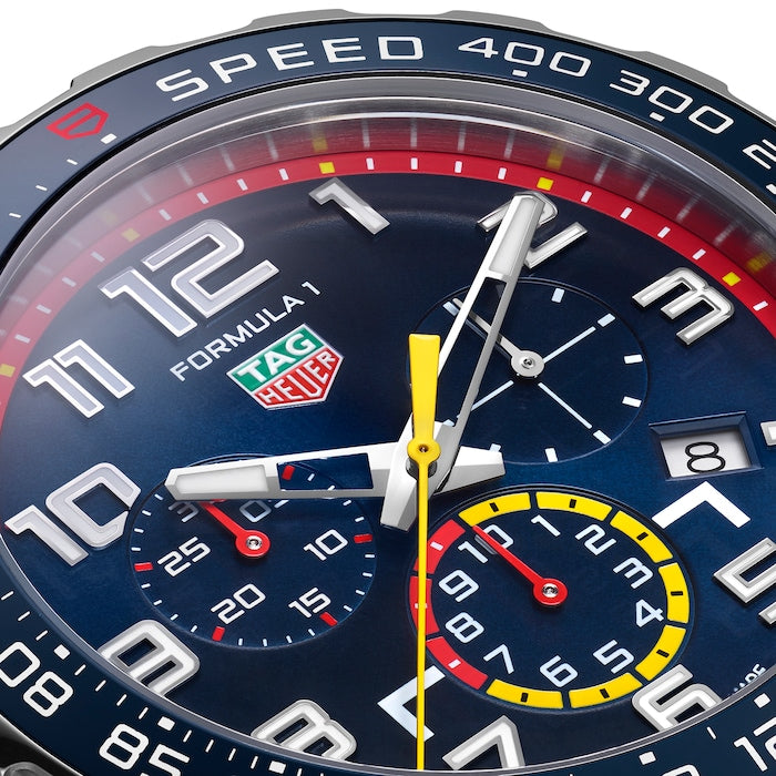 Tag Heuer Formula 1 Red Bull Racing Chronograph Blue Dial Blue Rubber Strap Watch for Men - CAZ101AL.FT8052 Buy Now By Tag Heuer