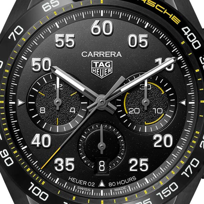 Tag Heuer Carrera x Porsche Automatic Chronograph Black Dial Black Nylon Strap Watch for Men - CBN2A1H.FC6512 Buy Now By Tag Heuer