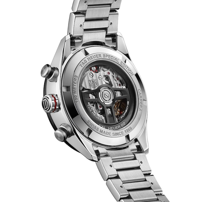 Tag Heuer Carrera Porsche Chronograph Grey Dial Silver Steel Strap Watch for Men - CBN2A1F.BA0643 Buy Now By Tag Heuer