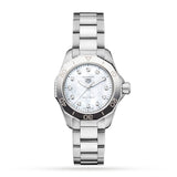 Tag Heuer Aquaracer Professional 200 Quartz Diamond Mother of Pearl Dial Silver Steel Strap Watch for Women - WBP1416.BA0622 Buy Now By Tag Heuer