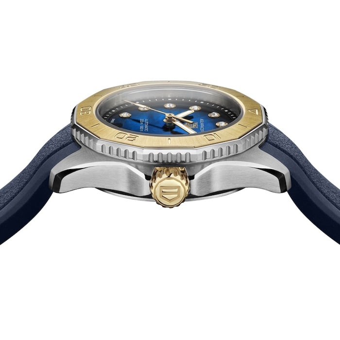 Tag Heuer Aquaracer Professional 200 Automatic Diamonds Blue Dial Blue Rubber Strap Watch for Women - WBP2450.FT6215 Buy Now By Tag Heuer