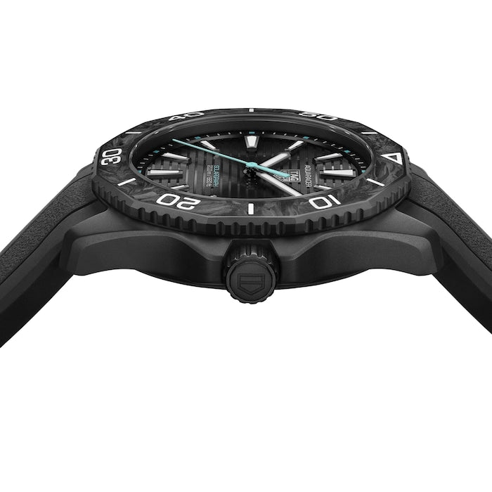 Tag Heuer Aquaracer Professional 200 Solargraph Quartz Black Dial Black Rubber Strap Watch for Men - WBP1112.FT6199 Buy Now By Tag Heuer