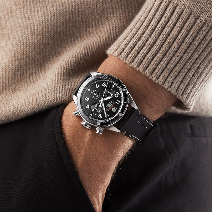 Tag Heuer Autavia Chronometer Flyback Automatic Chronograph Black Dial Black Leather Strap Watch for Men - CBE511A.FC8279 Buy Now By Tag Heuer