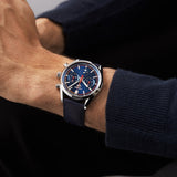 Tag Heuer Carrera Chronograph Blue Dial Blue Leather Strap Watch for Men - CBN201D.FC6543 Buy Now By Tag Heuer