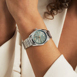 Tag Heuer Carrera Date Automatic 18K Green Dial Silver Steel Strap Watch for Women - WBN2312.BA0001 Buy Now By Tag Heuer