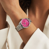 Tag Heuer Carrera Date Automatic 18K Pink Dial Silver Steel Strap Watch for Women - WBN2313.BA0001 Buy Now By Tag Heuer