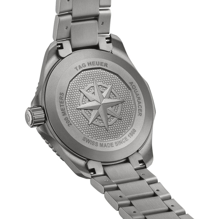 Tag Heuer Aquaracer Professional 200 Solargraph Quartz Black Dial Silver Steel Strap Watch for Men - WBP1180.BF0000 Buy Now By Tag Heuer